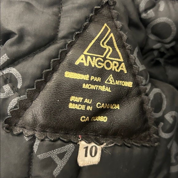 Vintage angora parchwork Racing genuine Leather Jacket - Picture 11 of 11